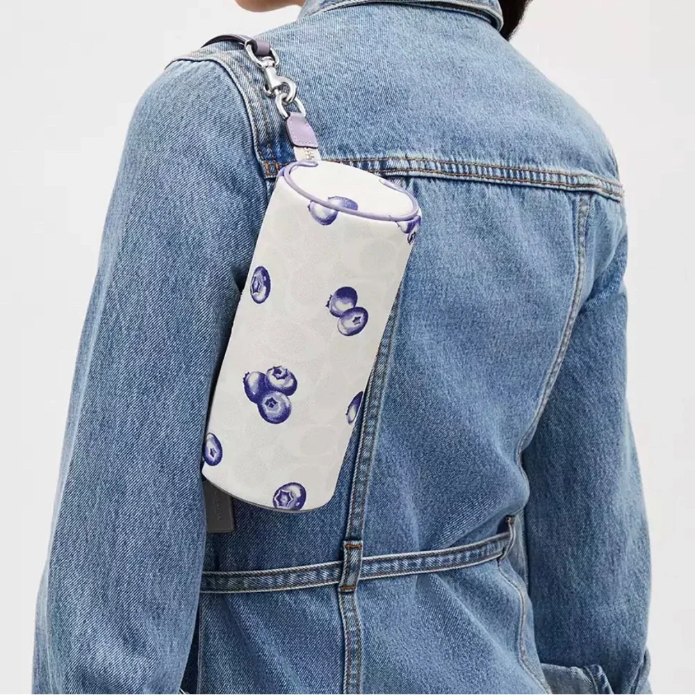 New Coach Nolita Barrel Bag In blueberry Signature Canvas CR369 - Picture 3 of 7